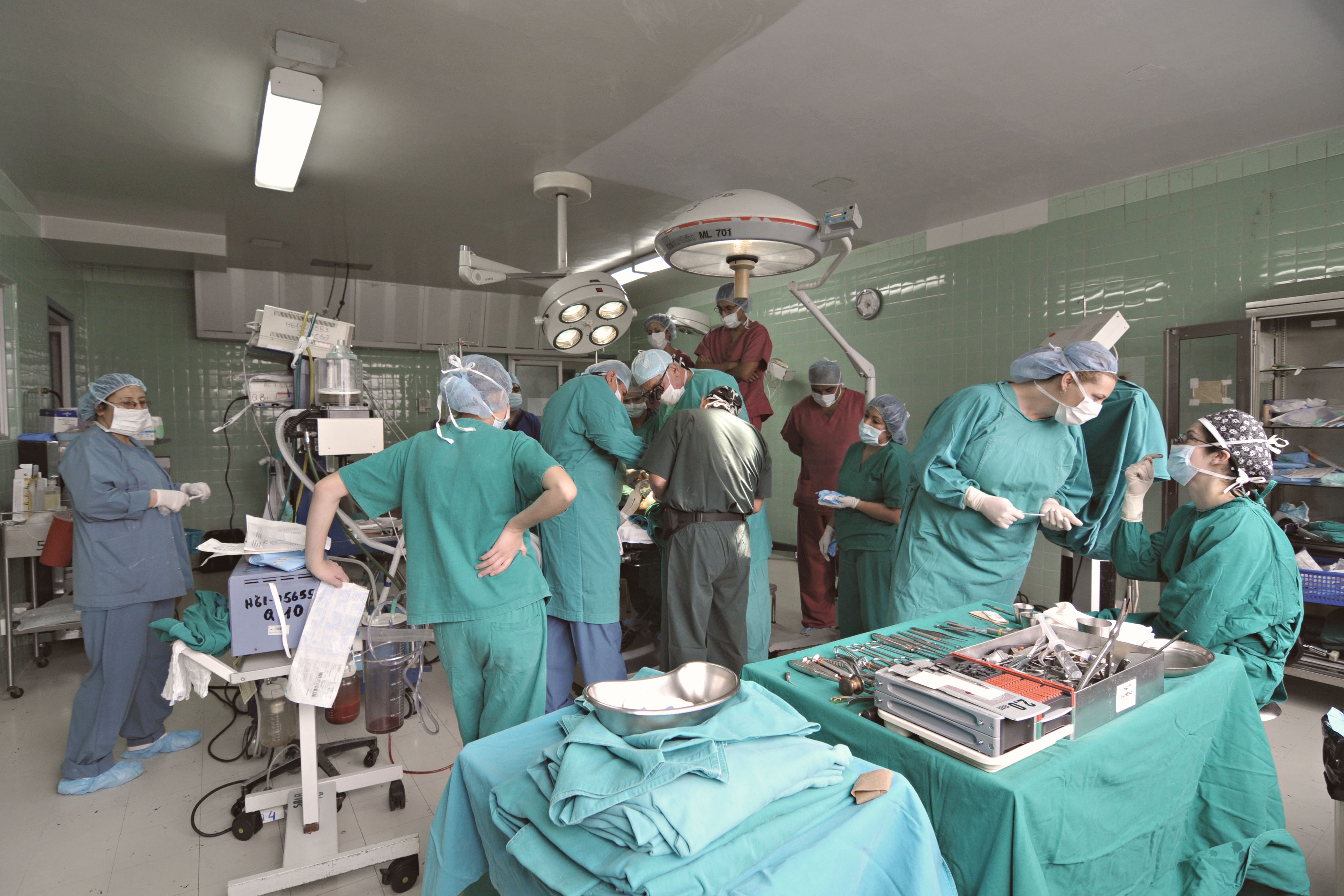 Surgical team preparing for gynecologic surgery